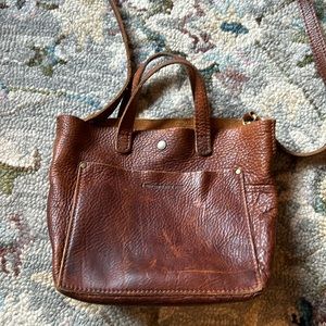 Portland leather small tote/crossbody